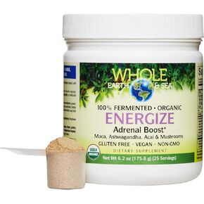 Whole Earth & Sea from Natural Factors, Energize Adrenal Boost with Maca Root, Ashwagandha & More 6.2 oz Powder