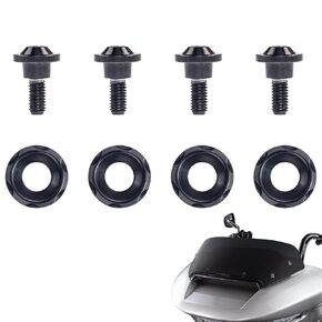 2025 Titanium Street Glide Glide Windshield Promice Performanced Proming Windshield Procks for 2023 CVO 121 Road Glide/Street Glide ، 2024-2025 Road Glide/St/Street Glide (Black)