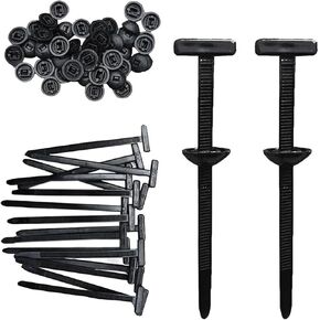 100pcs نايلون مشبك ربط الكبلات-حامل روابط الرمز البريدي القوي للخدمة الذاتية مع تصميم الدبوس والزر ، وربط الكابلات بلاستيكي جسم السيارة ، Zipties مقاومة للأشعة فوق البنفسجية للتثبيت التلقائي اليومي للسيارة اليومية
