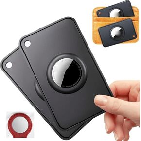 حامل البطاقة الجوية الفائقة الشديدة من الزجاجة من أجل حطايا Apple Airtags [2 حزمة]-علبة بطاقة مضادة للاضادة ، ملحق لبطاقة المحفظة المحفظة ، محفظة ، حقيبة يد ، أكياس القابض-ملحقات بطاقة Air Air Tag Tag.