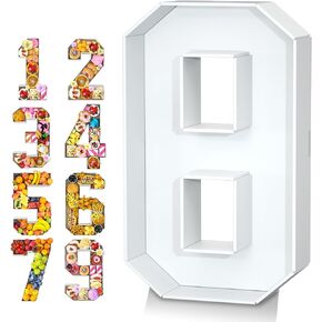 Paready 13.78 '' Clovable Cardboard Number 1 ، Tray Charcuterie Number Mache 1 ، Food Fold Number Sweets Flower Candy Cupcake Box for 1st Anniversary Birthday Decoration