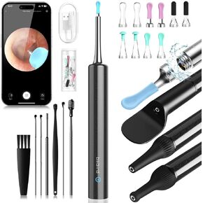 Ear Canal Wax Cleaner with Camera, Bebird C3 EarCamera Wax Removal, 1080p Ear Canal Camera, 7 Earpick, 10pcs Replacement Tips, 3 Inspection Kits, Wax Cleaning Tool with Camera for Daily EarCleaning
