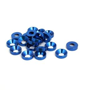 uxcell M5 Aluminium Alloy Car Bumper Trunk Washer Green 20pcs