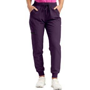 Womens Scrub Pants Soft Stretch Yoga Style with Pockets Slim Drawstring Jogger Scrubs Medical Nursing Scrub Bottom