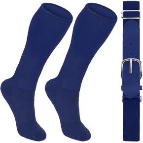 Age 5-6 Baseball Socks and Belt Combo Set Softball Socks and Elastic Waist Belt for Boys Girls (Multi-colored) in Kuwait