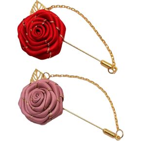 Elegant Men's Flower Brooch for Suit - Vintage Metal Lapel Pin for Formal Occasions, Wedding, Business, Banquet - Stylish Floral Boutonniere Accessory Gift
