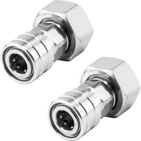 Garden Hose to Pressure Washer Adapter, 3/4" GHT to 1/4" Quick Connect, Convert Water Hose to Power Washer Connector, Car Washing Nozzle & Hose Attachment, Stainless Steel, 1Pack