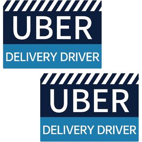2-Pack Delivery Driver Car Magnet - Strong Magnetic Waterproof Car Signs for Delivery Drivers, Reusable Automotive Vehicle Magnets(11.8"×8.2") (blue)