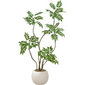 Artificial Mahonia Fortunei Tree 6ft,Tall Fake Plant Artificial Sumac Tree, Faux Plants Indoor Fake Plants Decor with Pots for Home Office Bathroom Bedroom Living Room Decorations Housewarming