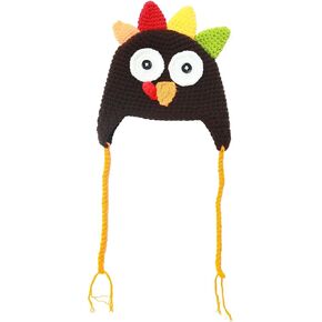 Tinsow Brown Baby Thanksgiving Christmas Beanie Turkey Hat Knitted Cap Hat Photo Prop