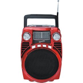 SuperSonic Bluetooth Portable 4 Band Radio, Red (SC-1390BT-Red) in Kuwait