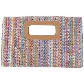 ChiHaul Chic Handbags for Women、Summer Clutch Purse with Handle、Woven Bags Suitable for Party and Beach