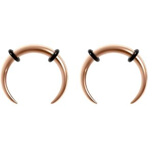 14G 16G 2Pcs 316L Stainless Steel Pincher Septum Rings Tapers Ear Nose Ring Crescent Tapers C Shape Buffalo Horseshoes O-Ring Hoops Body Piercing Jewelry Women Men