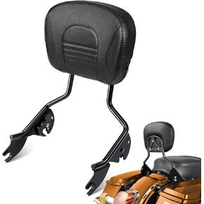 PBYMT Passenger Backrest Sissy Bar, Detachable Rear Backrest, Quick Release Sissy Bar Fit for Harley Davidson Touring Street Glide Road Glide Road King Electra Glide 2009-2024, Gloss Black