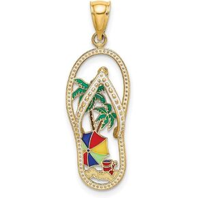 JewelryWeb 14K Gold Palm Tree Comple