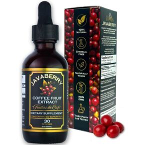 ملحق طاقة مضادات الأكسدة Javaberry-فاكهة الفواكه الغنية بالفيلينول لضباب الدماغ والتركيز والطاقة النظيفة-قطرات سائل فاكهة القهوة-60 مل (30 حصص)