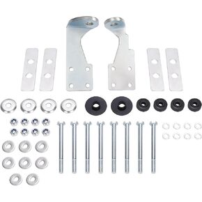 KUAFU Shock Mount Reinforcement Bracket Kit Steel Zinc Plated Silvery Rear Passenger and Driver Side Bolt on