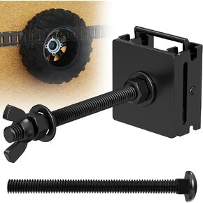 E Track Spare Tire Mount,E-Track Double Fittings Spare Tire Mount for E Track System,Upgraded E Track Spare Wheel Carrier for Trucks/Enclosed Trailers/Semis/Garages - Black