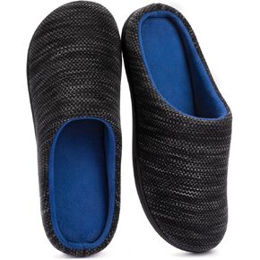 RockDove Men's Birdseye Knit Memory Foam Lounge Slipper with Indoor Oudoor Sole