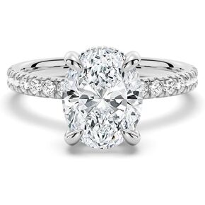 2ct Oval Cut Moissanite خاتم الخطوبة ، D Color VVS1 Solitaire Moissanite Diamond ، Gold Gold Vermeil ، Promise Wedding Rings for Women