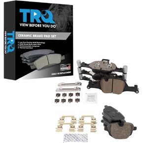 TRQ Brake Pads Ceramic Compatible with 2017-2019 BMW 530i