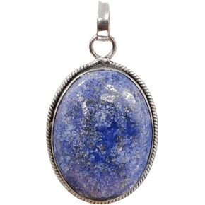 Pendant Oval Shape Crystal Stone Locket - Pendant with Metal Chain for Reiki Healing and Crystal Healing Gemstone for Unisex in Saudi Arabia