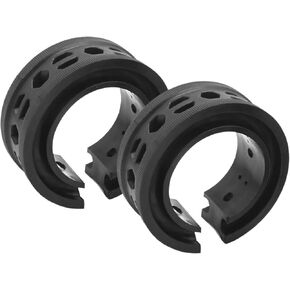 2 Pcs Black Shock Absorber D Type, Shock Absorber Spring Rubber Universal Coil Spring Booster, Coil Spring Booster Cushion Car Bumper Buffer Power Cushion