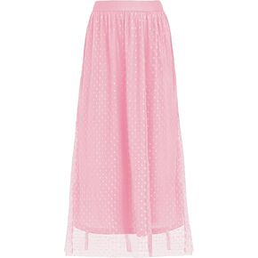 Relipop Tulle Skirts for Women Midi Long Fairy Skirt 2025 Summer Trendy A-Line Mesh Layered High Waist Skirt