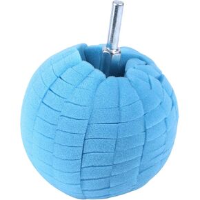 3" Polishing Ball for Drill, Compact Car Corner Buffing Cone Sponge, Buffer Pad Wheel Polisher Tool Attachment Accessories for Hard-to-Reach Spaces Cleaning, not Scratching Automotive(Blue)