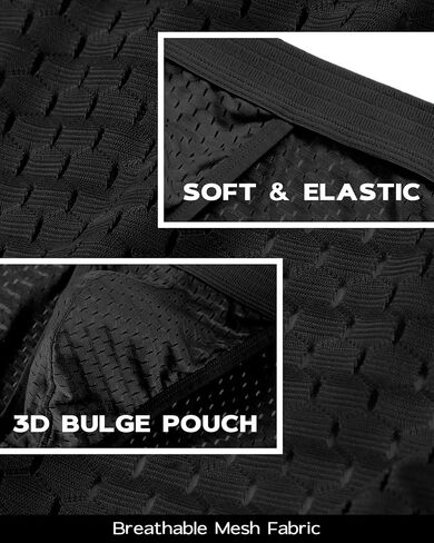 Men's Mesh Sport Underwear Stretch Low Rise String Bikini Briefs 3 Pack in Saudi Arabia