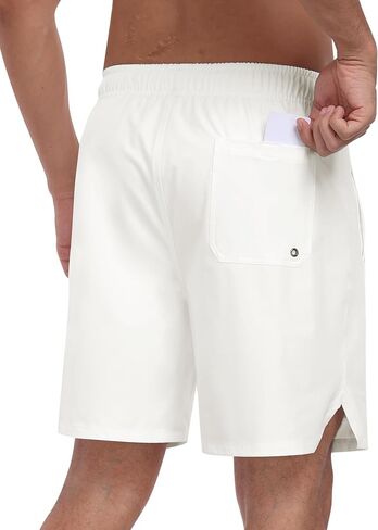 MoFiz Mens Swim Trunks 7inch Swim Shorts with Compression Liner Swimming Suits Board Shorts Surf Short Bathing Suit in Kuwait