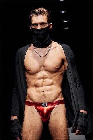 Jockmail Mens jockstrap مؤيد Athletic Jockstrap Thongs ملابس داخلية للذكور in Kuwait