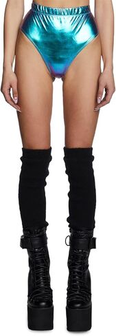 Dolls Kill Euphoric Element Metallic Bottoms by Club Exx – High-Waisted Cheeky Festival Shorts in Saudi Arabia