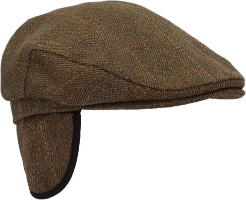 Walker and Hawkes - Derby Tweed Eddie Flat Cap w/Foldable Ear Flaps in Saudi Arabia