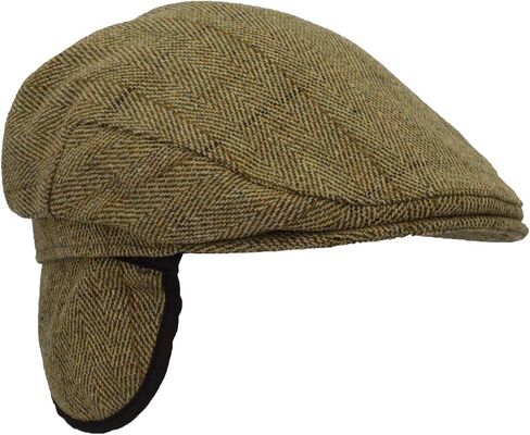 Walker and Hawkes - Derby Tweed Eddie Flat Cap w/Foldable Ear Flaps in Saudi Arabia