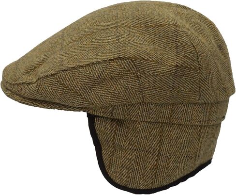 Walker and Hawkes - Derby Tweed Eddie Flat Cap w/Foldable Ear Flaps in Saudi Arabia