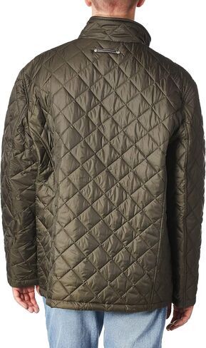 Cole Haan Men's Nylon Quilted Barn Jacket With Knit Collar in Saudi Arabia