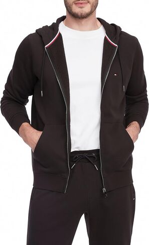 Tommy Hilfiger Men's Medium Weight Fleece Full Zip Up Hoodie in Kuwait