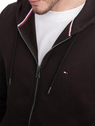 Tommy Hilfiger Men's Medium Weight Fleece Full Zip Up Hoodie in Kuwait