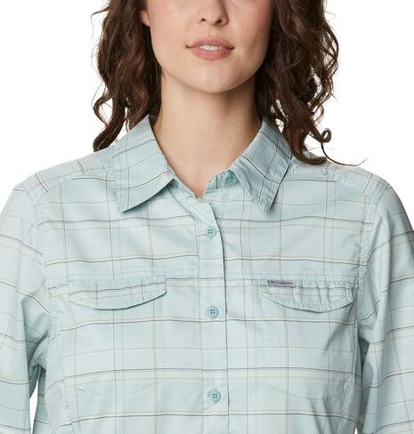 Columbia Women's Silver Ridge Lite Plaid Long Sleeve Shirt, Mauve Vapor Art Bouquet, Small in Saudi Arabia