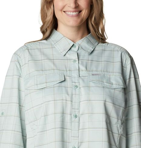 Columbia Women's Silver Ridge Lite Plaid Long Sleeve Shirt, Mauve Vapor Art Bouquet, Small in Saudi Arabia