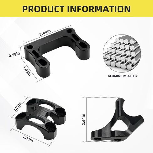 Riser Riser + Risers STEM لتلك التالاريا/سيرون لايت بي ، وسادات حاملة شريط المقبض للتاباريا ، ارتفاع ارتفاع 15 مم (0.6 ") للخلف أو للأمام in Saudi Arabia