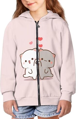 HUIACONG Zip Up Hoodie for Boys Hoodies Kids Sweatshirts Long Sleeve Full Zip Hooded Girls Streetwear in Saudi Arabia