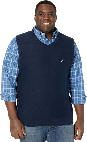 Nautica Men's Big and Tall Navtech V-Neck Sweater Vest in Saudi Arabia