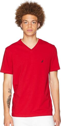 Nautica Men's Short Sleeve Solid Slim Fit V-Neck T-Shirt in Saudi Arabia