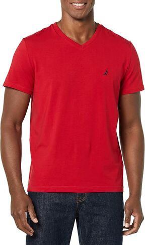 Nautica Men's Short Sleeve Solid Slim Fit V-Neck T-Shirt in Saudi Arabia