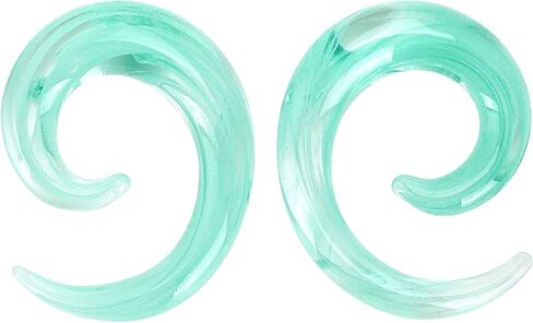 Ear Tapers Glass Ear Plugs Ear Gauges Spiral Snail Twist Stretching Stretcher Expander Handmade Hanger Gauges Piercing Jewelry Set 8G-00G 3MM-10MM in Kuwait
