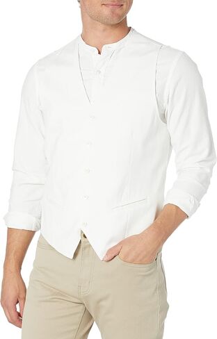 Cubavera mens Easy Care Linen-blend Vest in Saudi Arabia