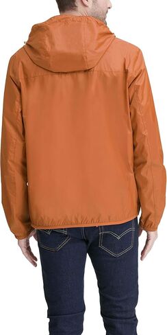 Tommy Hilfiger Men's Lightweight Active Water Resistant Hooded Rain Jacket in Saudi Arabia