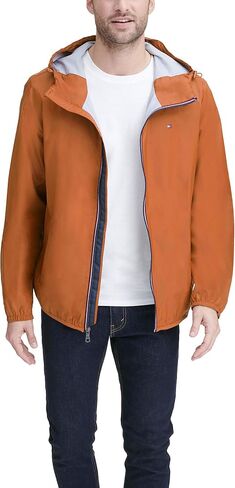 Tommy Hilfiger Men's Lightweight Active Water Resistant Hooded Rain Jacket in Saudi Arabia